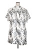Unbranded Metallic Silver Short Sleeve Blouse Size XXL - photo 2