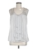 Mossimo 100% Polyester Silver Sleeveless Blouse Size M - photo 1