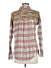 Sundance 100% Cotton Plaid Orange Ivory Long Sleeve Button-Down Shirt Size 6 - photo 2