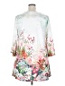 Unbranded 100% Polyester Floral White Casual Dress Size 2X - photo 2