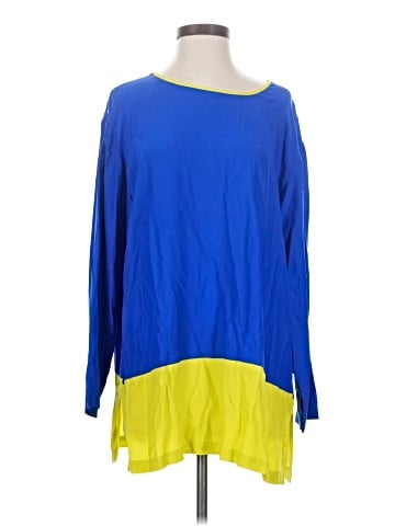Neiman Marcus Long Sleeve Silk Top (view 1)