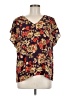 CAbi 100% Polyester Brown Short Sleeve Blouse Size M - photo 1