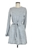 Rewind Solid Gray Casual Dress Size M - photo 1