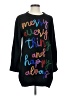Queen of Sparkles Graphic Black Pullover Sweater Size XS - photo 1
