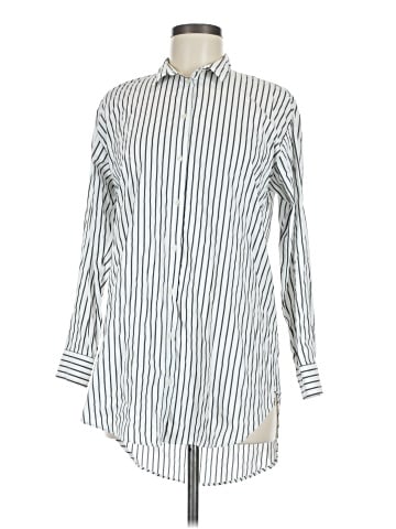 Zara Basic Long Sleeve Button-Down Shirt (view 1)