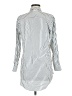 Zara Basic Stripes Silver Long Sleeve Button-Down Shirt Size M - photo 2