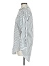 Zara Basic Stripes Silver Long Sleeve Button-Down Shirt Size M - photo 5