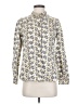 CAbi Animal Print Ivory Long Sleeve Blouse Size XS - photo 1