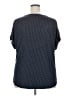 Basic Editions Polka Dots Blue Short Sleeve T-Shirt Size 2X - photo 2