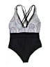 Unbranded Paisley Black One Piece Swimsuit Size L - photo 1