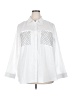Cato 100% Cotton Polka Dots White 3/4 Sleeve Button-Down Shirt Size 18 - 20 - photo 1
