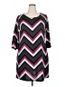 Tacera Chevron-herringbone Multi Color Gray Casual Dress Size 2X - photo 1