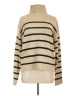 Gilli 100% Acrylic Stripes Tan Turtleneck Sweater Size L - photo 1