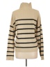 Gilli 100% Acrylic Stripes Tan Turtleneck Sweater Size L - photo 2