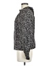 Gap 100% Rayon Animal Print Black Long Sleeve Blouse Size M - photo 5