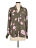 Candie's 100% Polyester Floral Green Long Sleeve Blouse Size M - photo 1