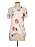 Assorted Brands Floral Ivory Short Sleeve T-Shirt Size L - photo 1