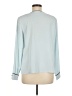 Allegra K 100% Polyester Blue Long Sleeve Blouse Size M - photo 2