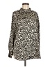 Ann Taylor LOFT Animal Print Brown Long Sleeve Blouse Size M - photo 1