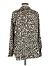 Ann Taylor LOFT Animal Print Brown Long Sleeve Blouse Size M - photo 2
