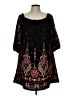 Soprano 100% Polyester Paisley Black Casual Dress Size L - photo 1