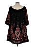 Soprano 100% Polyester Paisley Black Casual Dress Size L - photo 2