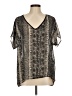 Love Stitch 100% Polyester Gray Short Sleeve Blouse Size M - photo 1