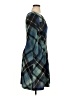 Connected Apparel Argyle Teal Casual Dress Size 14 - photo 4