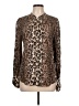 Joie 100% Viscose Animal Print Brown Long Sleeve Blouse Size L - photo 1