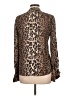 Joie 100% Viscose Animal Print Brown Long Sleeve Blouse Size L - photo 2