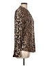 Joie 100% Viscose Animal Print Brown Long Sleeve Blouse Size L - photo 4