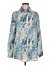 PrettyLittleThing 100% Polyester Print Blue Long Sleeve Blouse Size 6 - photo 1