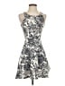H&M Graphic Gray Cocktail Dress Size XS - photo 1