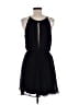 Lush 100% Polyester Solid Black Cocktail Dress Size M - photo 2