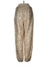 Serra 100% Polyester Metallic Gold Casual Pants Size M - photo 2