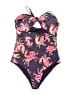 Assorted Brands Print Purple One Piece Swimsuit Size S (estimated) - photo 1