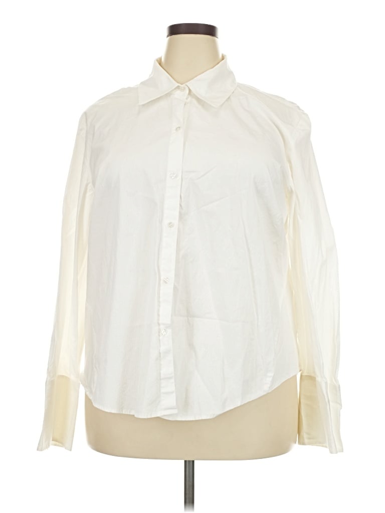 Pre-owned A. Byer Long Sleeve Blouse In Ivory