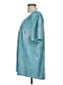 H&M 100% Polyester Teal Short Sleeve Top Size L - photo 5
