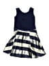 Elisa B. 100% Polyester Stripes Blue Dress Size 14 - photo 2