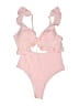 Unbranded Hearts Pink One Piece Swimsuit Size L - photo 1