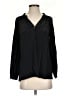 Lilly Pulitzer 100% Silk Black Long Sleeve Henley Size XS - photo 1