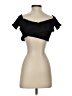 Nasty Gal Inc. 100% Polyester Black Short Sleeve Top Size 4 - photo 2