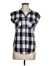 Jachs Girlfriend 100% Rayon Plaid Blue Sleeveless Button-Down Shirt Size M (estimated) - photo 1