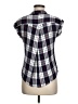 Jachs Girlfriend 100% Rayon Plaid Blue Sleeveless Button-Down Shirt Size M (estimated) - photo 2