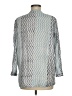 Dolma Chevron-herringbone Silver Long Sleeve Blouse Size M - photo 2