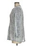 Dolma Chevron-herringbone Silver Long Sleeve Blouse Size M - photo 5