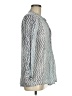Dolma Chevron-herringbone Silver Long Sleeve Blouse Size M - photo 4