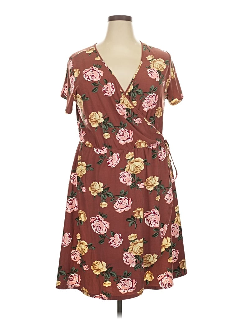 Derek Heart Casual Dress In Burgundy