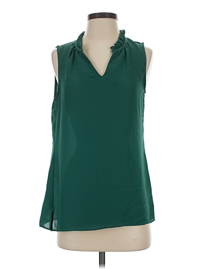 Pre-owned Rose + Olive Sleeveless Blouse In Green