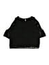 H&M 100% Polyester Black 3/4 Sleeve Top Size 14 - photo 2